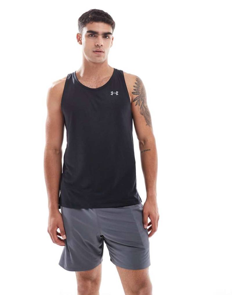 Under Armour - Launch - Trägertop in Schwarz mit reflektierendem Design von Under Armour