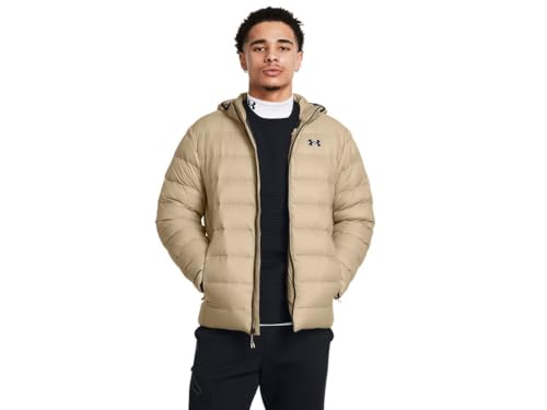 Under Armour Legend Daunen-Kapuzenjacke für Herren, City Khaki (299), XL von Under Armour