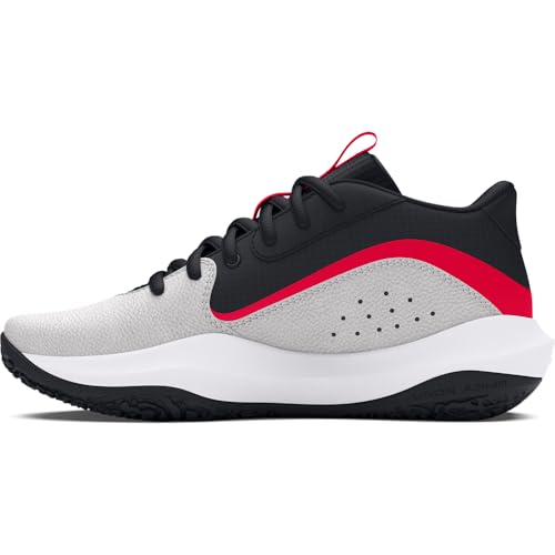 Under Armour Lockdown 7 Unisex-Erwachsene Sneaker, (100) Distant Gray/Castlerock/Rot, 9.5 Women/8 Men von Under Armour