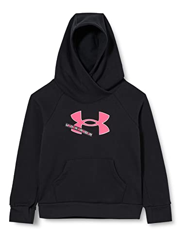 Under Armour Mädchen Rival Fleece Logo Hoodie Hemd, Schwarz (001) / Kirschrot, XS von Under Armour