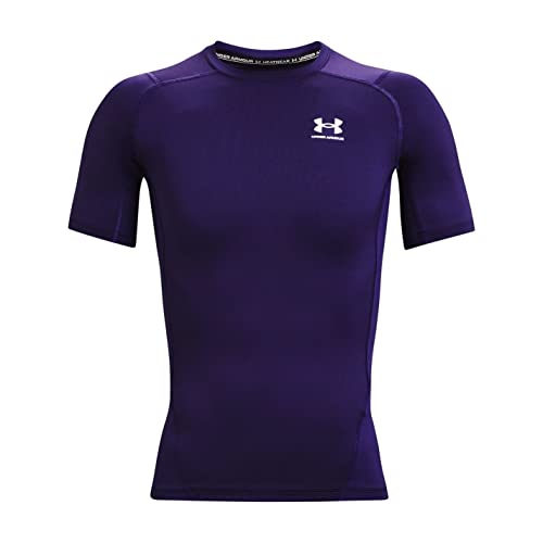 Under Armour Men's Armour HeatGear Compression Short-Sleeve T-Shirt , Purple (500)/White, X-Large von Under Armour