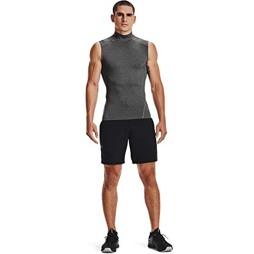 Under Armour Men's HeatGear Armour Compression Mock Sleeveless , Carbon Heather (090)/Black , Small von Under Armour