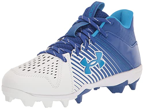 Under Armour Men's Leadoff Mid Rubber Molded Baseball Cleat Shoe, (400) Royal/White/White, 13 von Under Armour