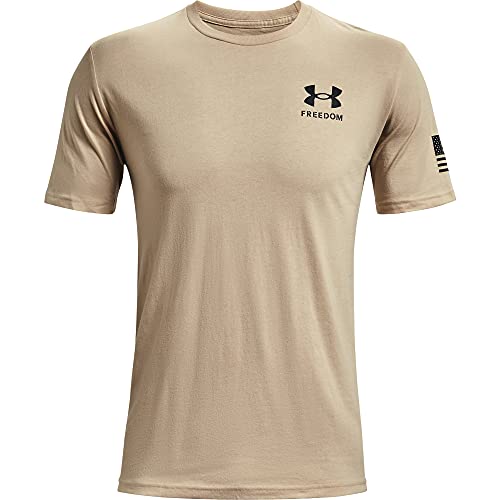 Under Armour Herren New Freedom Flag T-Shirt Hemd, Desert Sand (290)/Schwarz, X-Klein von Under Armour