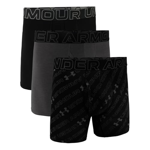 Under Armour Men's Performance Cotton 6" 3 Pack Print/Solid Boxer Briefs von Under Armour