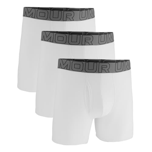 Under Armour Men's Performance Cotton 6" 3 Pack Solid Boxer Briefs von Under Armour