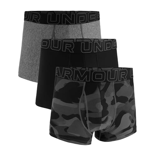 Under Armour Men's Performance Tech 3" 3 Pack Print/Solid Boxer Briefs von Under Armour