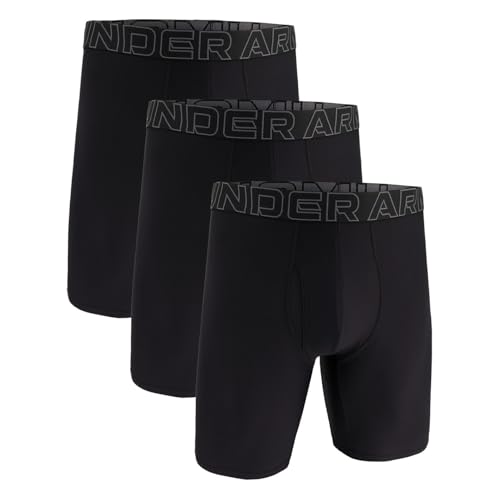 Under Armour Herren Tech Performance Boxershorts im 3er-Pack, 23 cm Beinlänge – atmungsaktiv, feuchtigkeitsableitend, weiches Tragegefühl, ganztägiger Komfort von Under Armour