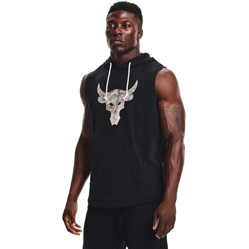 Under Armour Men's Project Rock Terry Sleeveless Hoodie (Medium) Black von Under Armour