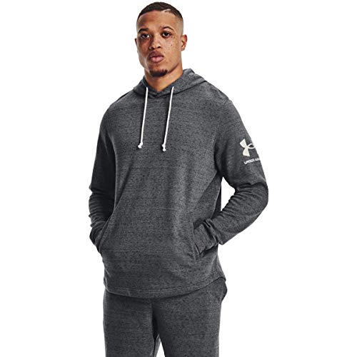 Under Armour Men's Rival Terry Hoodie , Pitch Gray Full Heather (012)/Onyx White , Large von Under Armour