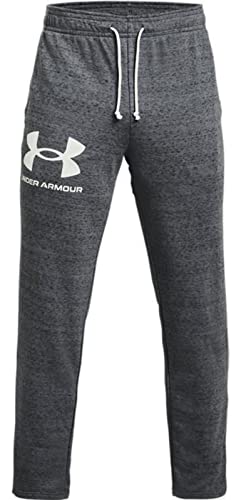 Under Armour Men's Rival Terry Pants, Pitch Gray Full Heather (012)/Onyx White, Small von Under Armour