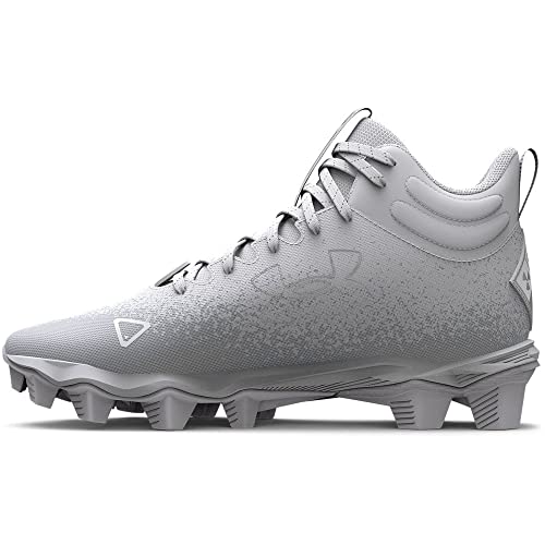 Under Armour Men's Spotlight Fran 2.0 Football Shoe, White (100)/Metallic Silver, 10 von Under Armour