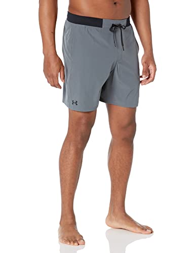 Under Armour Men's Standard Comfort Swim Trunks, Shorts with Drawstring Closure & Full Elastic Waistband, SP22 Pitch Gray-2, MD von Under Armour