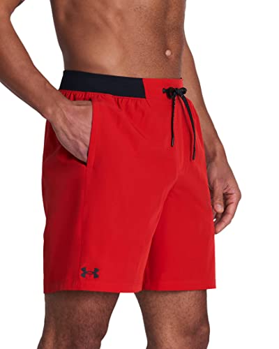 Under Armour Men's Standard Comfort Swim Trunks, Shorts with Drawstring Closure & Full Elastic Waistband, SP22 RED-2, MD von Under Armour