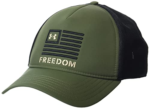 Under Armour Men's Standard Freedom Trucker Hat, (391) Marine OD Green/Black/Desert Sand, One Size Fits All von Under Armour