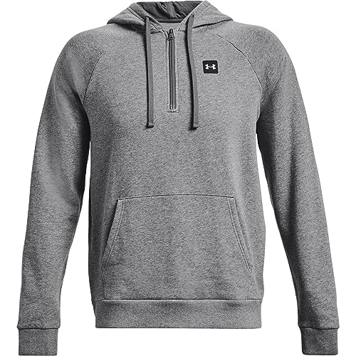 Under Armour Men's Standard Rival Fleece 1/2 Zip Hoodie, (012) Pitch Gray Light Heather / / Onyx White, 3X-Large von Under Armour