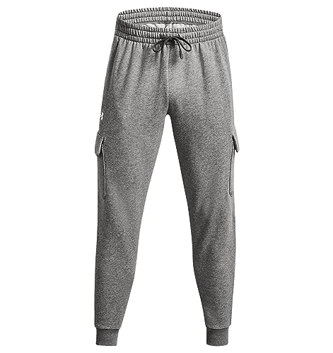 Under Armour Men's Standard Rival Fleece Cargo Jogger, (026) Castlerock Light Heather / / White, X-Large von Under Armour