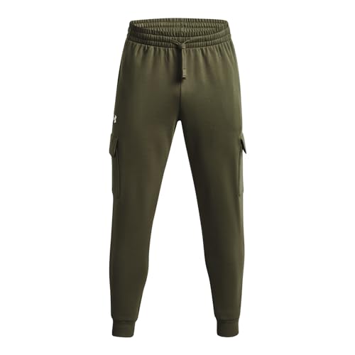 Under Armour Men's Standard Rival Fleece Cargo Jogger, (390) Marine OD Green / / White, X-Large von Under Armour