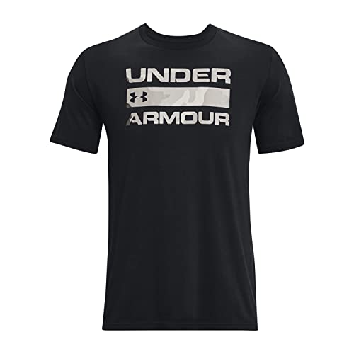 Under Armour Men's Team Issue Wordmark Short-Sleeve T-Shirt , Black (004)/Blue Circuit , Small von Under Armour