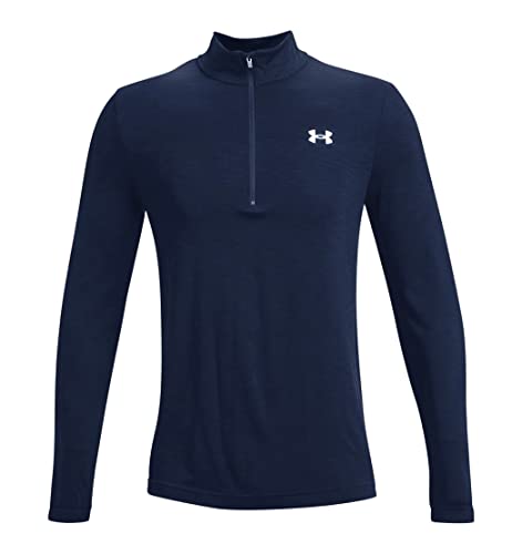 Under Armour Men's UA Seamless 1/2 Zip Long Sleeve Top Shirt (Medium, Academy/White - 408) von Under Armour