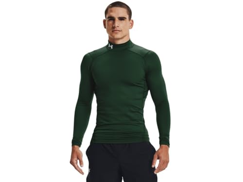 Under Armour Mens ColdGear Armour Compression Mock, Forest Green (301)/White, Medium von Under Armour
