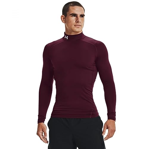 Under Armour Mens ColdGear Armour Compression Mock, Maroon (609)/White, XX-Large von Under Armour