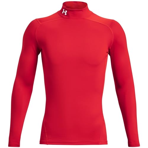 Under Armour Mens ColdGear Armour Compression Mock, Red (600)/White, Large von Under Armour