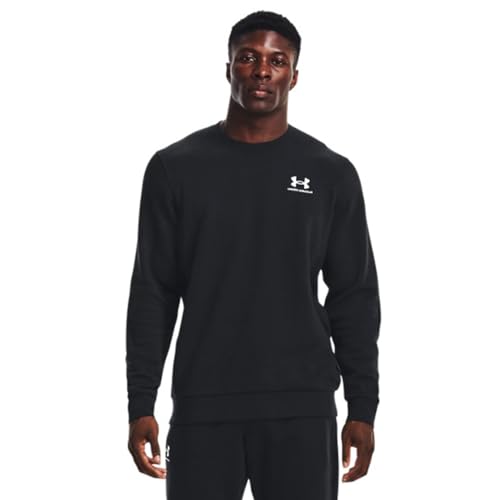 Under Armour Mens Men's Ua Essential Crew Fleece Tops, Black, XXL von Under Armour