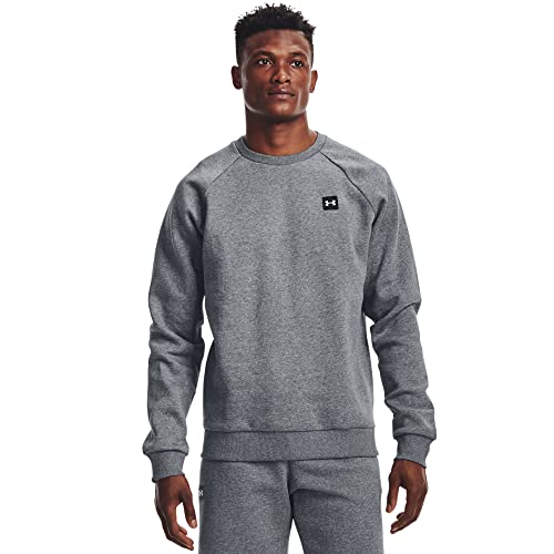 Under Armour Mens Men's Ua Rival Crew Fleece Tops, Pitch Gray Light Heather, 3XL von Under Armour