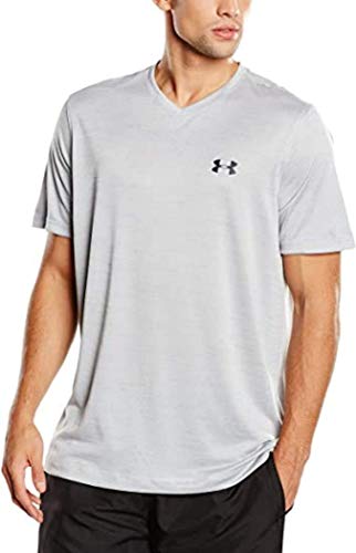 Under Armour Mens V-Neck Tech 2.0 Short Sleeve T-Shirt (Light Grey(011), L) von Under Armour