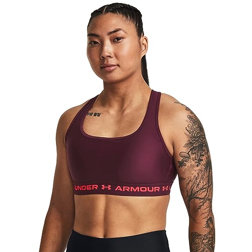 Under Armour Damen Women's ArmourÂ Mid Crossback Sports Bra T-Shirt, kastanienbraun, XS-S von Under Armour