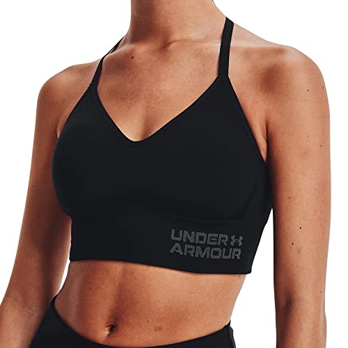 Under Armour Nahtloser Sport-BH f r Damen, Schwarz/Grau, Large von Under Armour