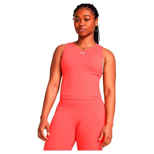 Under Armour Nahtloses Tanktop, Coho / Weiß, Mittel von Under Armour