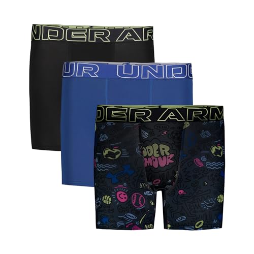 Under Armour Performance Boxershorts für Jungen, Tech Blue - Dreierpack, L von Under Armour