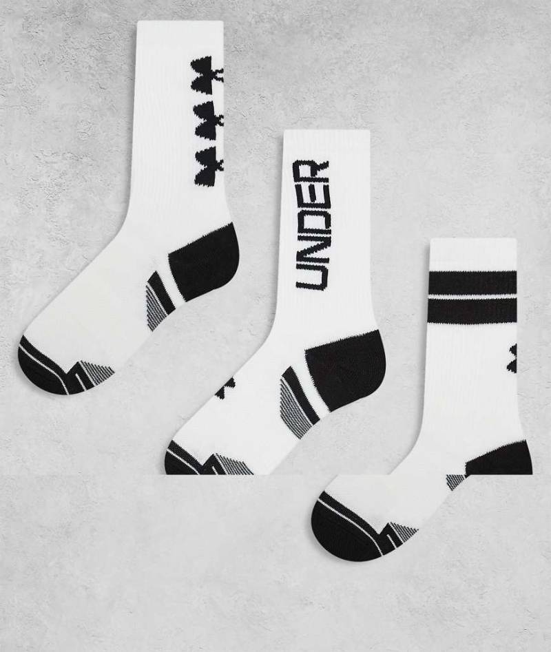 Under Armour - Performance Tech - 3er-Pack Crew-Socken in Weiß von Under Armour