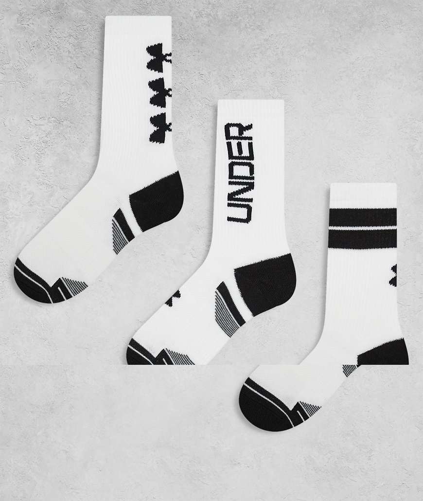 Under Armour - Performance Tech - 3er-Pack Crew-Socken in Weiß von Under Armour