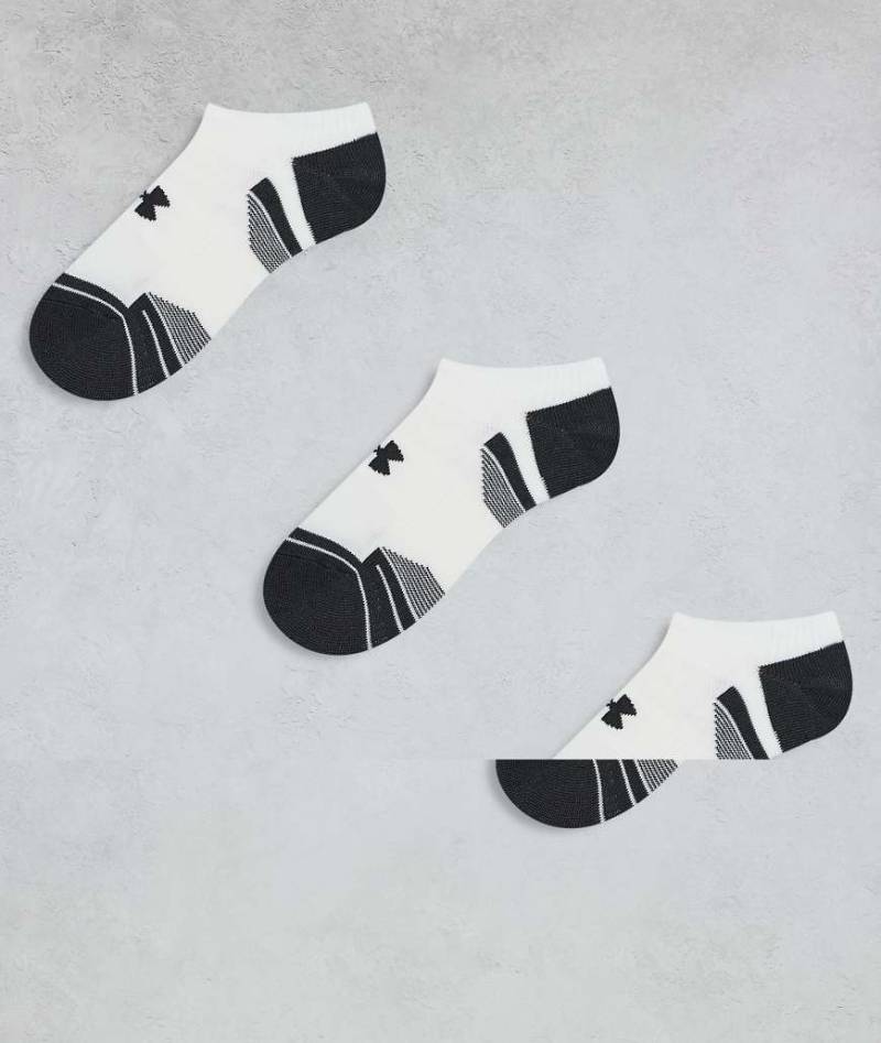 Under Armour - Performance Tech - 3er-Pack Knöchelsocken in Weiß und Grau von Under Armour