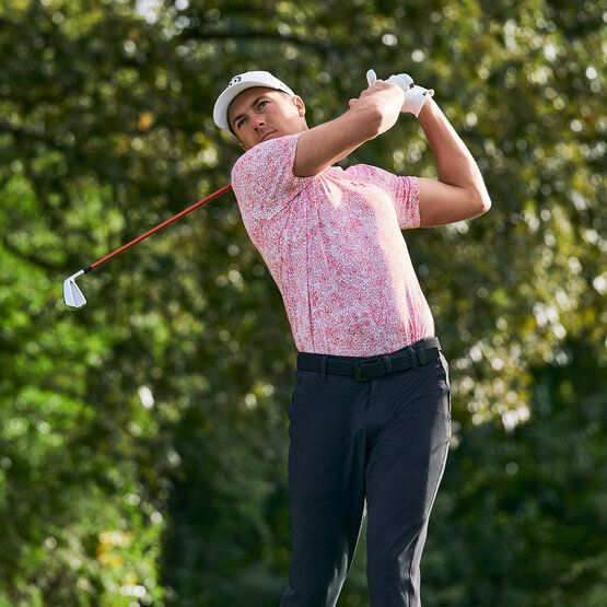 Under Armour Playoff 3.0 Azalea Camo Halbarm Polo rot von Under Armour