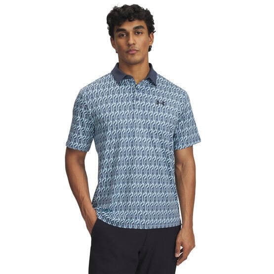 Under Armour Playoff 3.0 Pr. UA Club Cube Halbarm Polo hellblau von Under Armour