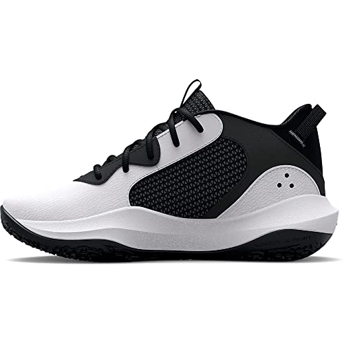 Under Armour Pre School Lockdown 6 Basketball Shoe, (101) White/Black/Black, 13.5 EU Unisex Little Kid von Under Armour