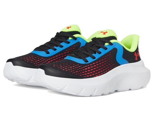 Under Armour Pre School Rogue 4 Alternate Lace Sneaker für Jungen, (004) Schwarz/High Vis Yellow/Racer Red, 12 Little Kid von Under Armour