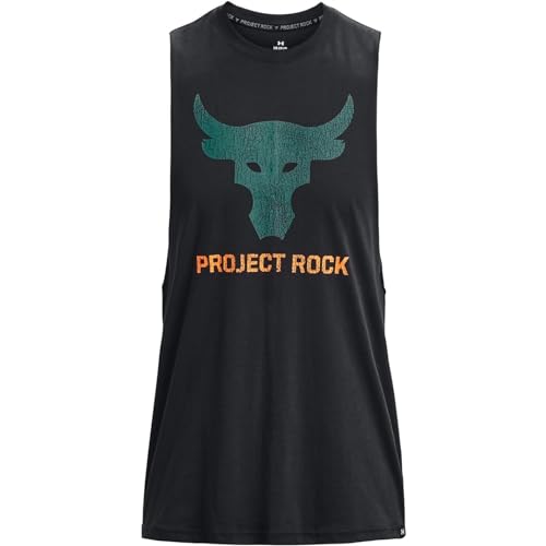 Under Armour Project Rock Cut-Off (as1, Alpha, x_l, Regular, Regular, Black/Summit White - 001) von Under Armour
