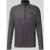 Under Armour Regular Fit Longsleeve mit Reißverschluss Modell 'Tech' in Anthrazit, Größe XXXL von Under Armour