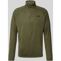 Under Armour Regular Fit Longsleeve mit Reißverschluss Modell 'Tech' in Oliv, Größe XXL von Under Armour