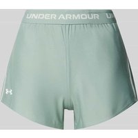 Under Armour Relaxed Fit Shorts mit elastischem Label-Bund in Schilf, Größe XL von Under Armour