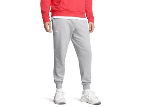 Under Armour Rival Fleece Jogger, warme und Bequeme Fleece-Trainingshose, Jogginghose mit Taschen für Herren, Mod Gray Light Heather (011), S von Under Armour