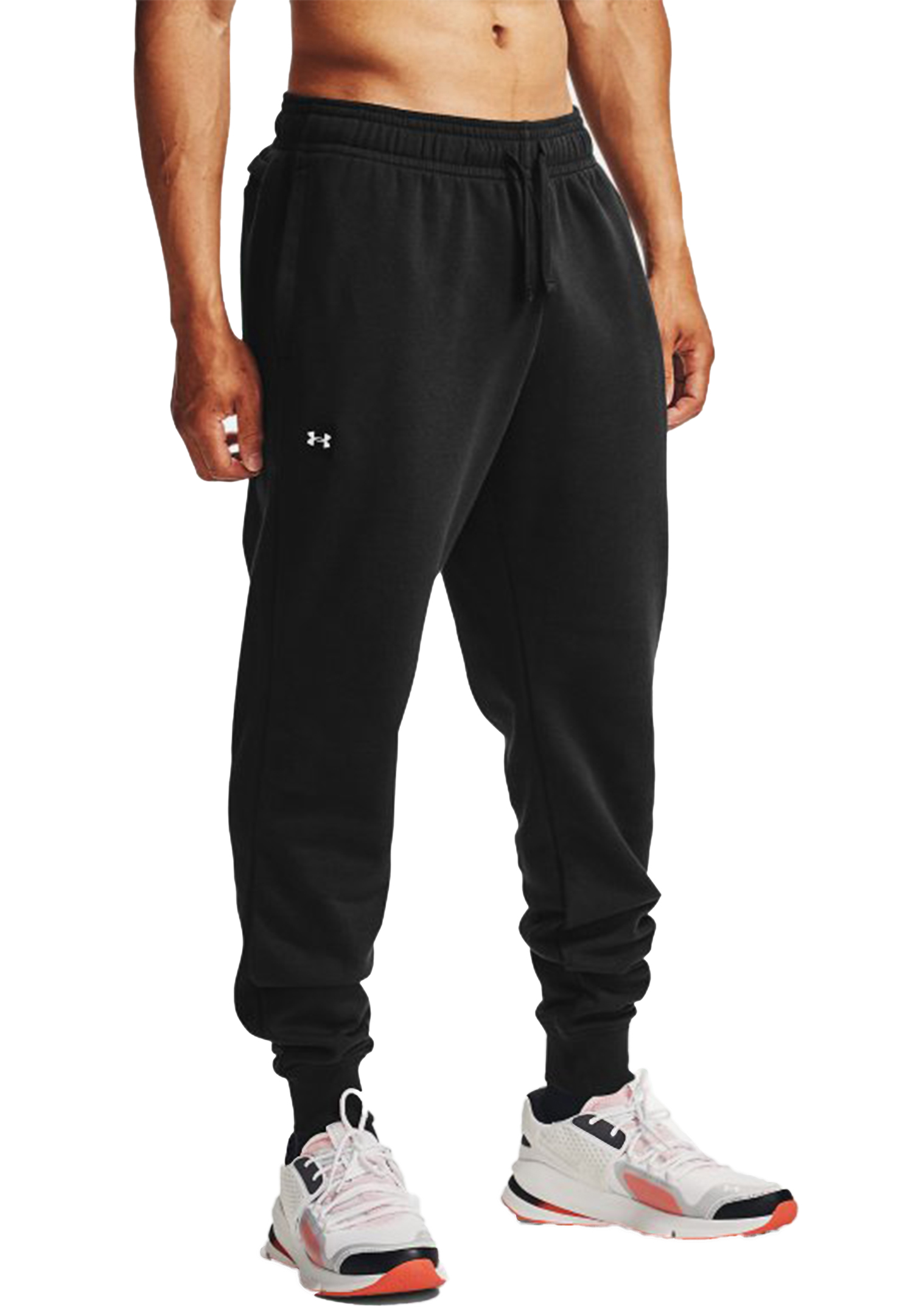Under Armour Rival Fleece Jogger Herren Fitness Hose Sporthose 1357128 001 schwa... von Under Armour