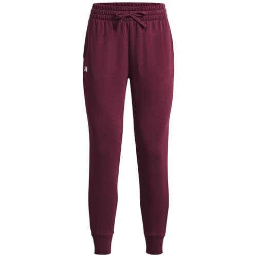 Under Armour Rival Fleece Jogginghose Damen Bordeaux/weiß, XL von Under Armour