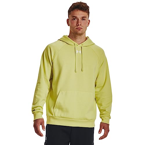 Under Armour Rival Fleece Logo Kapuzenpullover Herren Neongelb/weiß, M von Under Armour