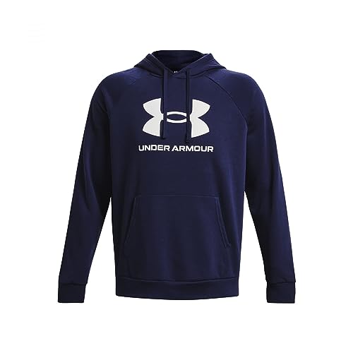 Under Armour Rival Fleece Logo Kapuzenpullover Herren dunkelblau/weiß, 4XL von Under Armour